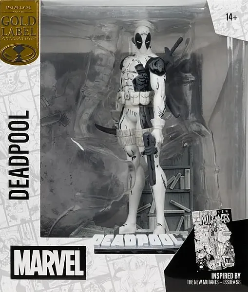 MARVEL COLLECTION PVC STATUE 1/10 DEADPOOL (THE NEW MUTANTS 98) (LINE ART) (GOLD LABEL) 17 CM [DAMAGED BOX]